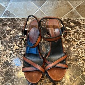 Burberry Brown and Black Sandals